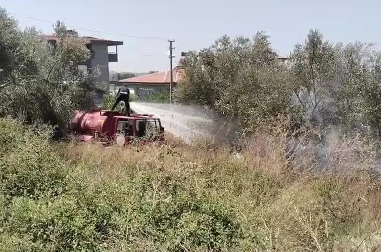 Manavgat’ta tarım arazisinde çıkan yangın söndürüldü
