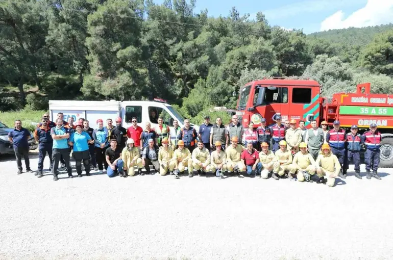 Manisa’da 5 ilçede eş zamanlı orman yangını tatbikatı gerçekleştirildi
