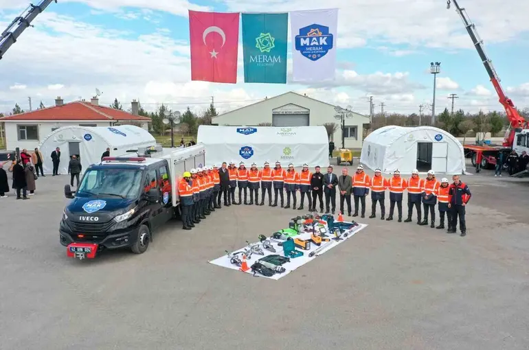 Meram Arama Kurtarma ekibi eğitimde
