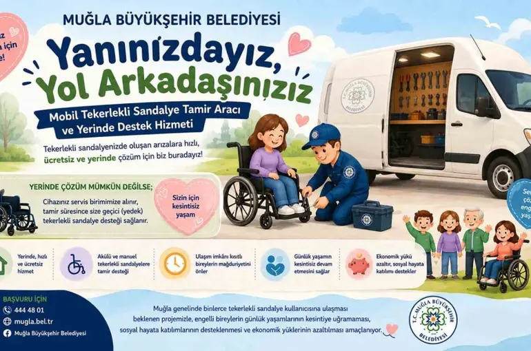 Mobil tekerlekli sandalye tamir aracı ‘Engelsiz Muğla’ için yollarda
