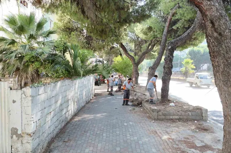 Nazilli Belediyesi’nden devlet karayolunda temizlik çalışması
