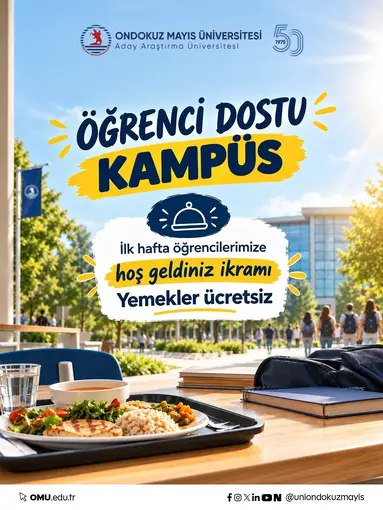 OMÜ’den öğrencilere yeni dönem jesti: İlk hafta yemekler ücretsiz
