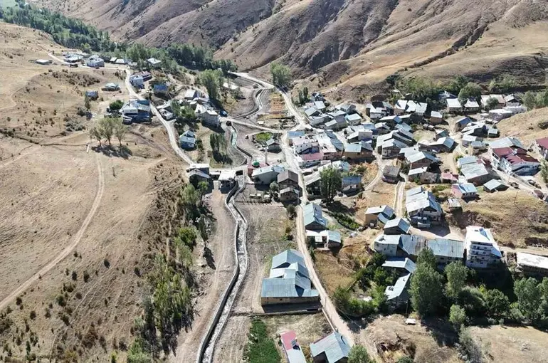 Pamuktaş köyündeki taşkın kontrol inşaatında sona gelindi
