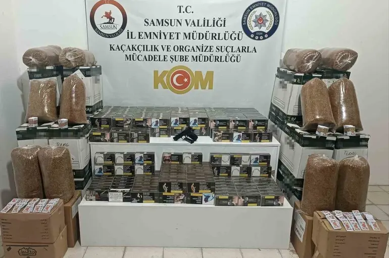 Samsun’da kaçak tütün mamulleri operasyonu

