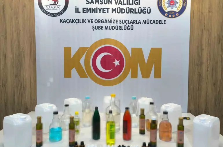 Samsun’da sahte içki operasyonu: 35 litre etil alkol ele geçirildi
