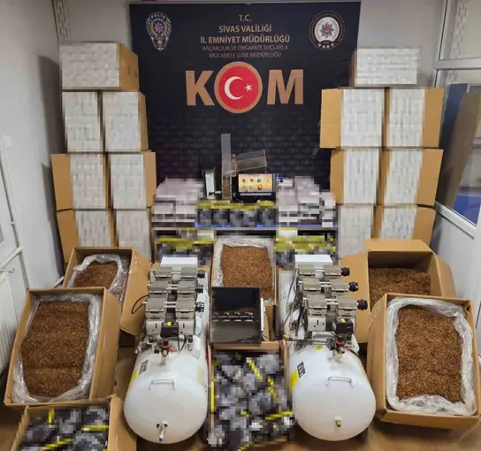 Sivas’ta binlerce makaron ele geçirildi
