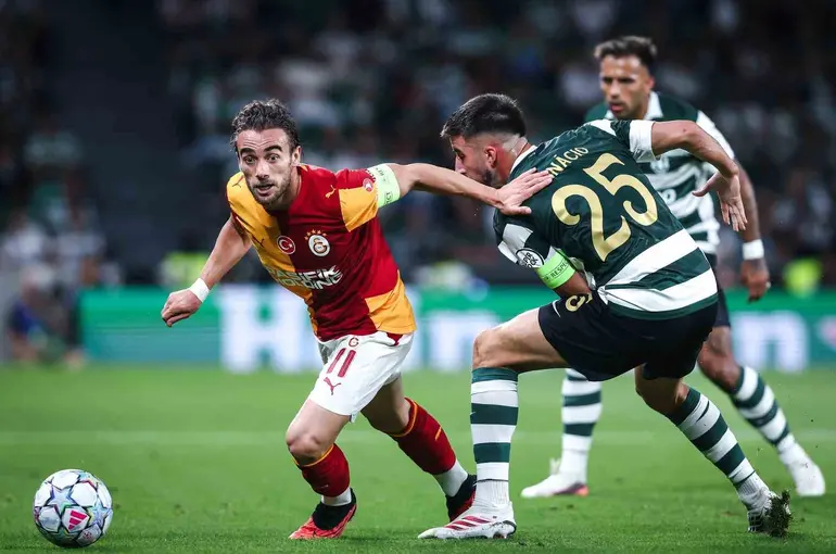 UEFA Şampiyonlar Ligi: Sporting: 1 - Galatasaray: 1 (İlk yarı)
