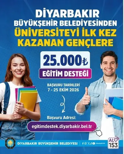 Üniversiteye ilk kez yerleşen öğrencilere 25 bin lira eğitim desteği verilecek
