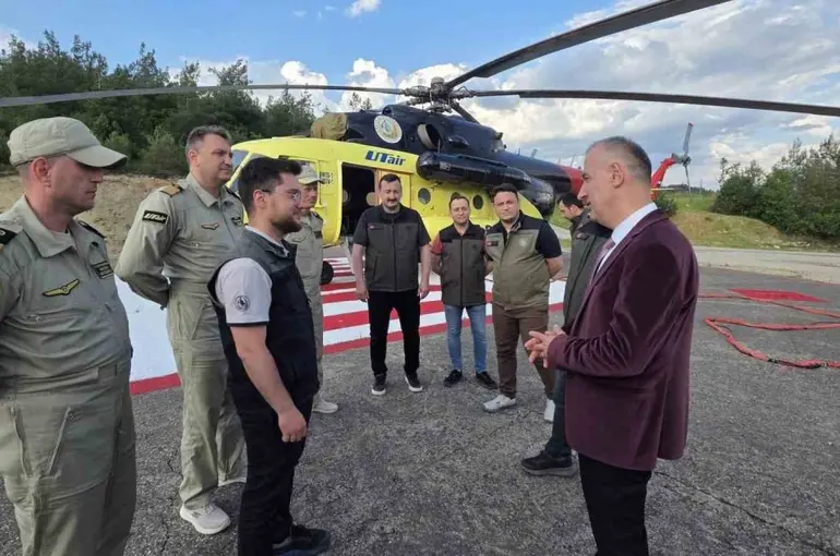 Yangın söndürme helikopteri Karabük’te göreve başladı
