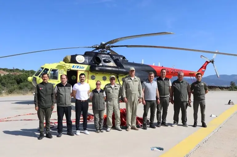 Yatağan’da konuşlu yangın söndürme helikopteri hizmete başladı
