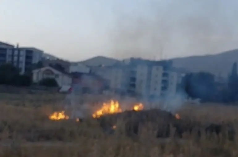 Yüksekova’da anız yangını
