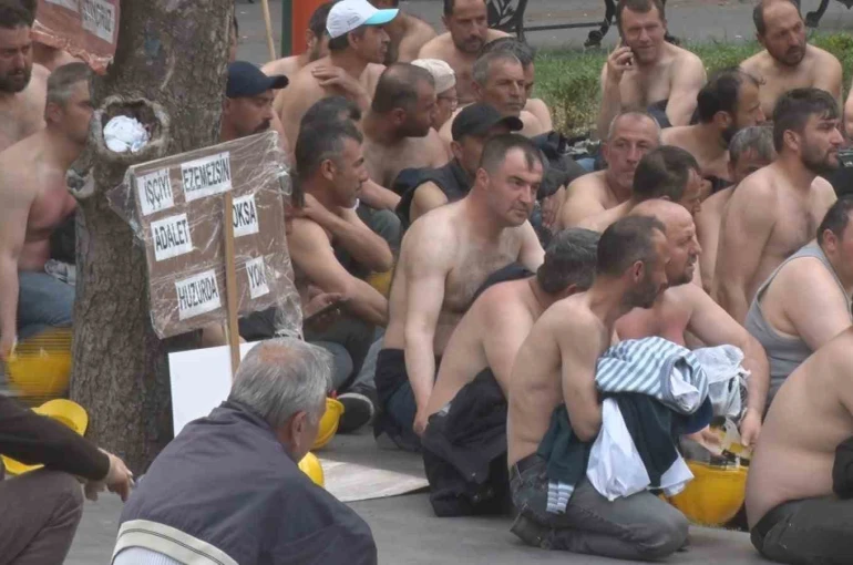 5 aydır maaş alamayan maden işçilerinin açlık grevi 8’inci gününde devam ediyor 