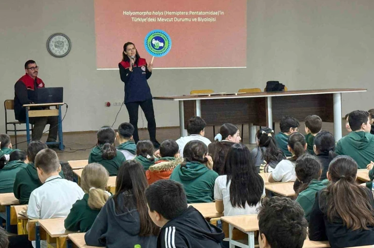 6. Sınıf öğrencilerine organik tarım ve kahverengi kokarca eğitimi verildi 