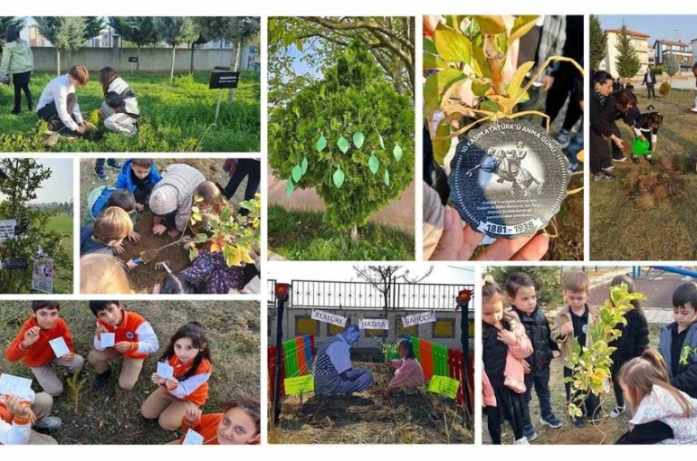 81 ildeki okullarda fidanlar, ‘Atatürk ve Vatan Sevgisi’ mesajlarıyla toprağa bırakıldı 