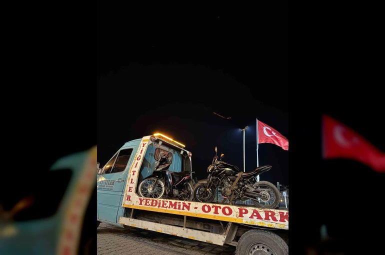 Abartı egzozla çevreye rahatsızlık veren iki motosiklete 180 bin lira ceza 