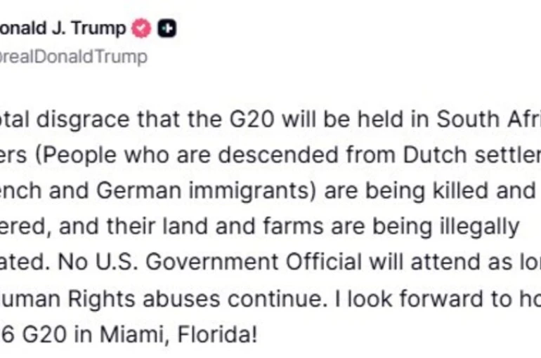 ABD Başkanı Trump’tan G20 Zirvesi tepkisi: "Güney Afrika’da yapılacak olması tam bir rezalet" 