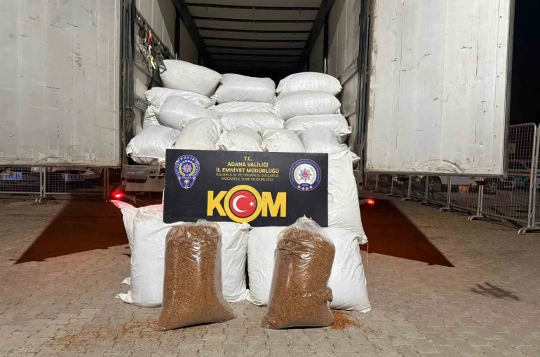 Adana’da 3 ton kaçak tütün ele geçirildi 