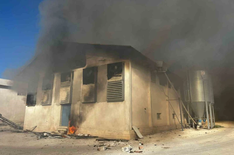 Afyonkarahisar’da tavuk çiftliğinde yangın 