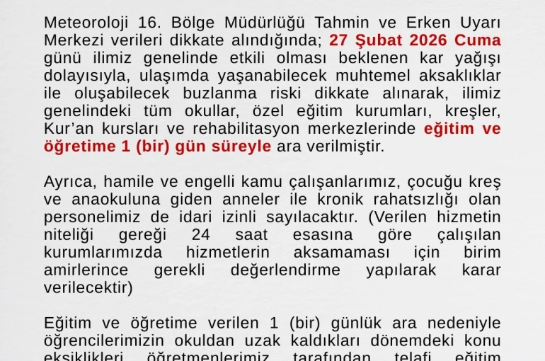 Ağrı’da eğitime kar engeli