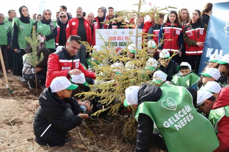 Aile Yılı’nda anlamlı buluşma: Aile Hatıra Ormanı’nda fidanlar toprakla buluştu 