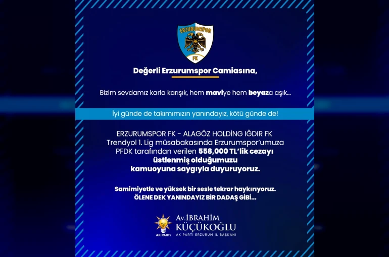 AK Parti İl Başkanı Küçükoğlu, "558 bin TL’lik cezayı üstleniyoruz" 