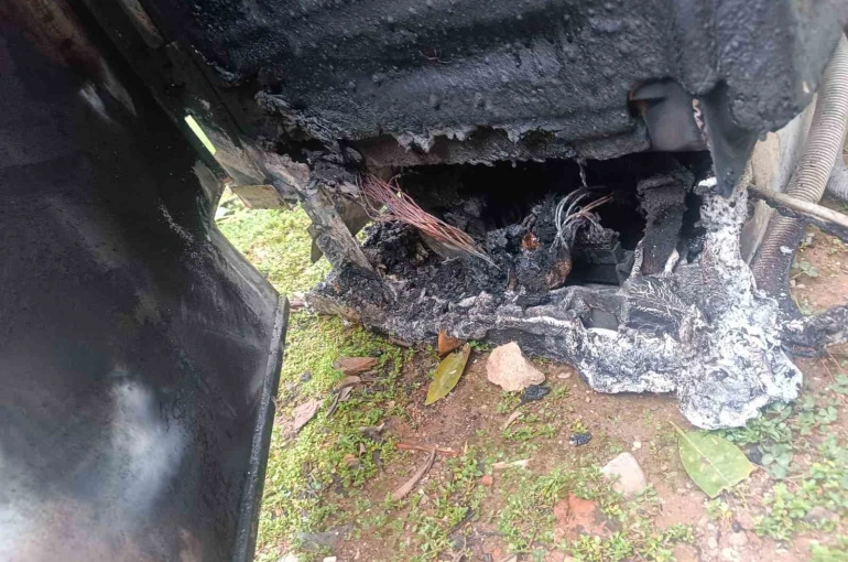 Alanya’da çamaşır makinesi yangını korkuttu 