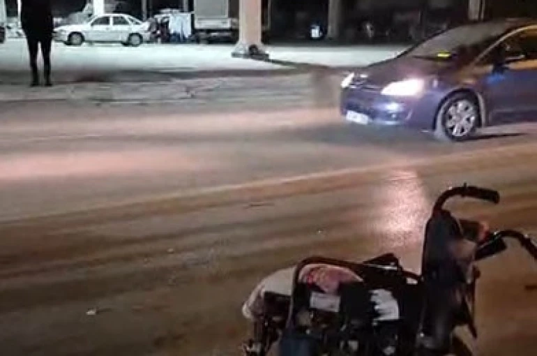 Alkollü sürücünün çarptığı engelli adam yaralandı