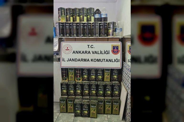 Ankara’da bir buçuk ton kaçak zeytinyağı ele geçirildi 