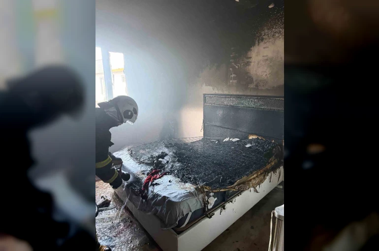 Antakya’da ev yangını