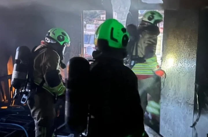 Antakya’da mesken yangını 