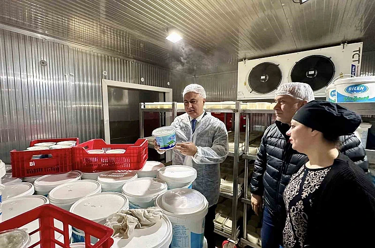 Antakya’da süt ürünleri üreten firma incelendi 