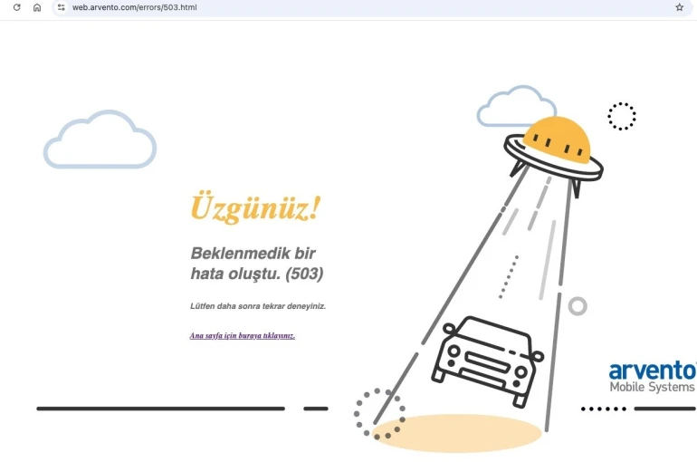 Araç takip sistemi çöktü