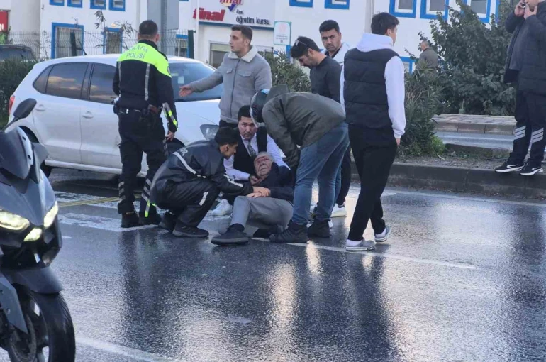 Aracın çarptığı yaya yaralandı