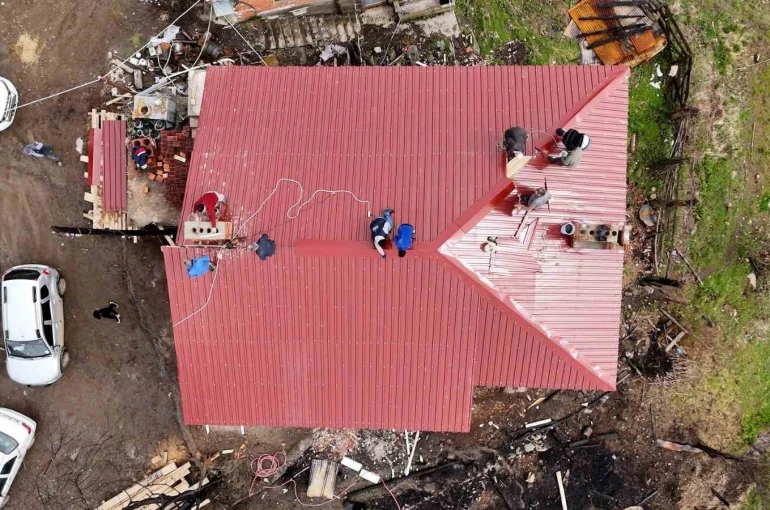 Atakum Belediyesi’nden yangın mağduru aileye destek 