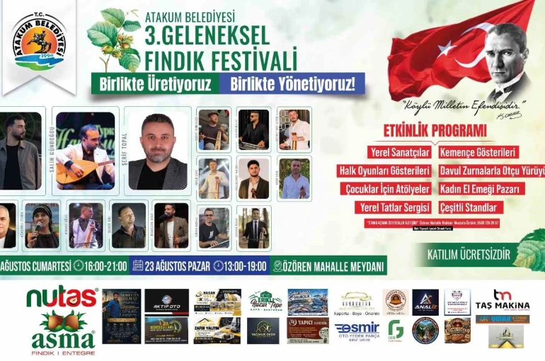 Atakum’da Geleneksel Fındık Festivali başlıyor 