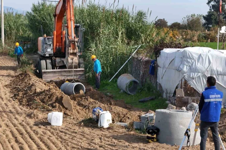 Atça’da kanalizasyon hattı yapımı başladı 