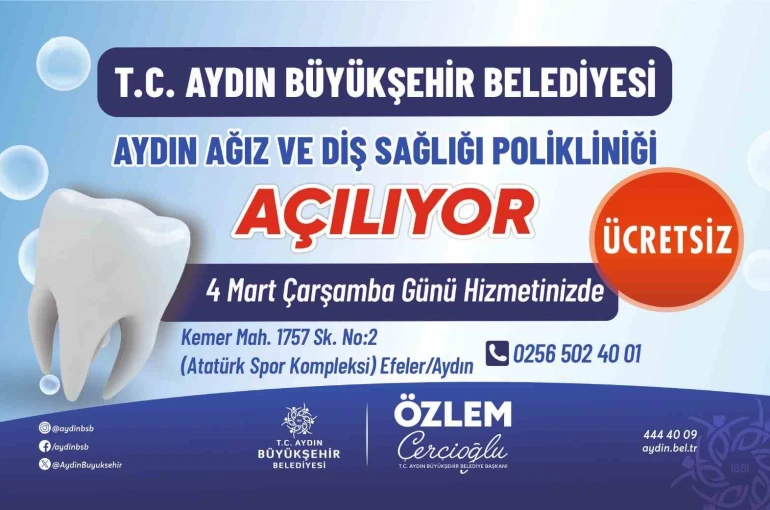 Aydın Ağız ve Diş Sağlığı Polikliniği hizmete açılıyor 