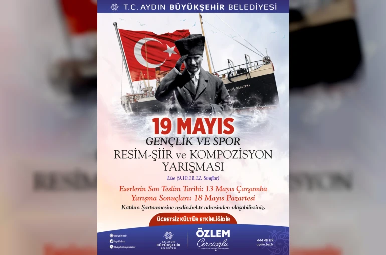 Aydın Büyükşehir’den 19 Mayıs temalı şiir ve kompozisyon yarışması 