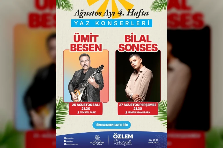 Aydın’da yaz konserleri coşkusu devam ediyor