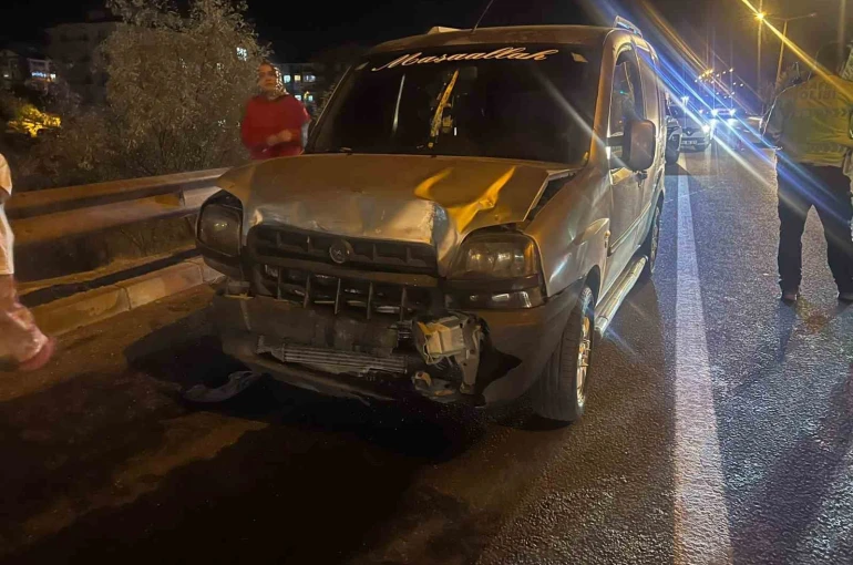 Aydınlatma direği otomobilin üzerine düştü: 2 yaralı 