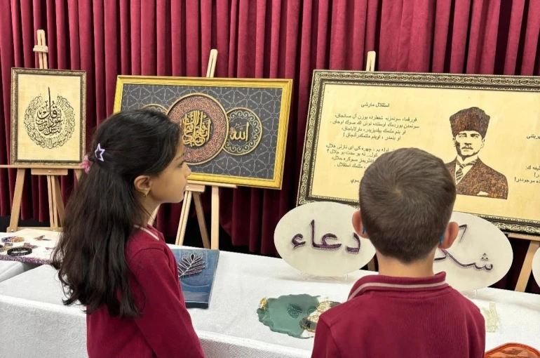 Aydıntepe’de öğrencilerin sanat ve deney çalışmaları sergilendi