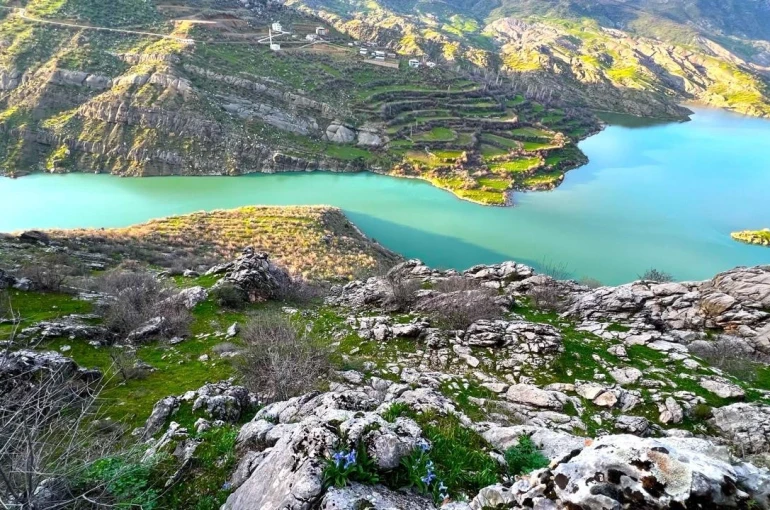 Ayı Nevruzu Gerger kayalıklarını renklendirdi 