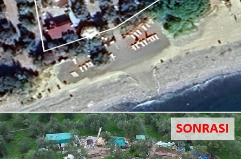 Ayvacık’ta 63 kaçak yapı yıkıldı