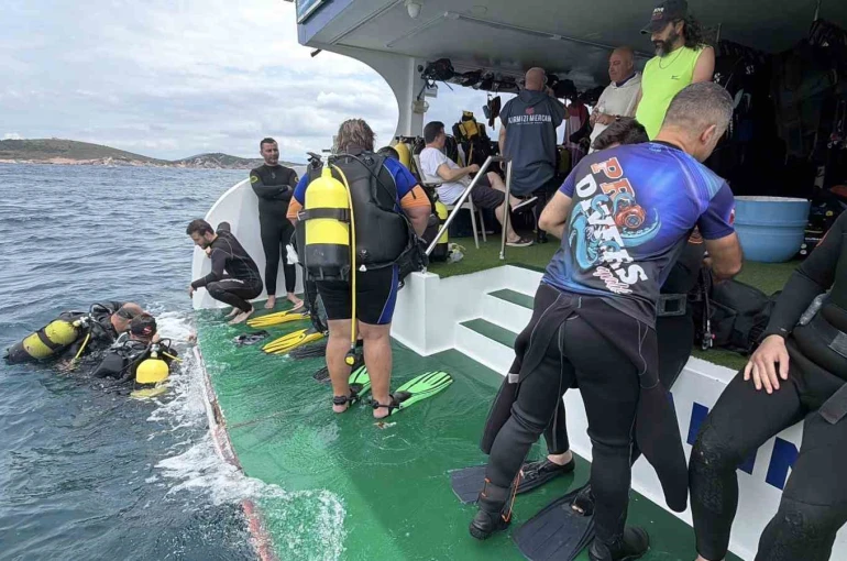 Ayvalık’ta bin 500 yıllık Bizans batığı sportif dalışa açıldı