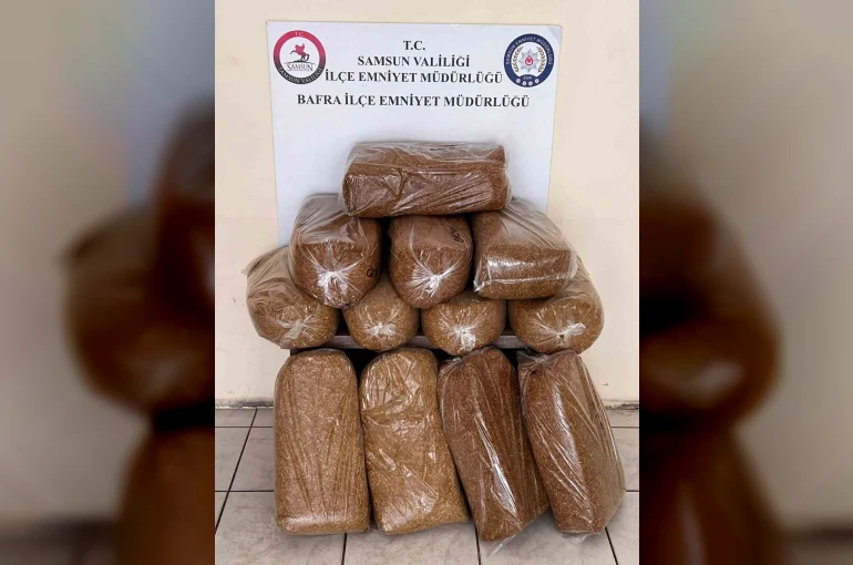 Bafra’da 60 kilo kaçak tütün ele geçirildi 