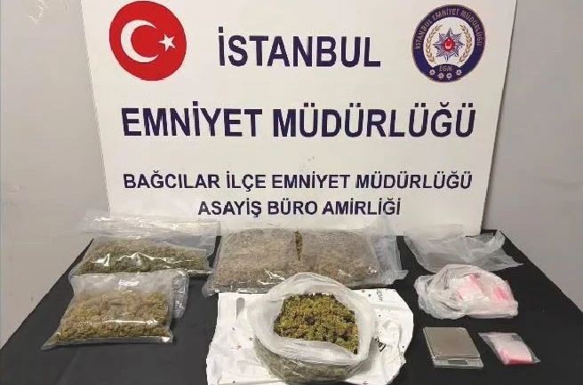 Bağcılar’da iş yerine uyuşturucu operasyonu: 1 kilo 740 gram esrar ele geçirildi