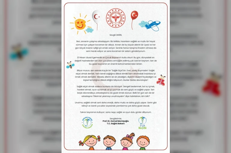 Bakan Memişoğlu, 2 bin 36 sağlık elçisine mektup gönderdi, 23 Nisan Ulusal Egemenlik ve Çocuk Bayramı’nı kutladı 