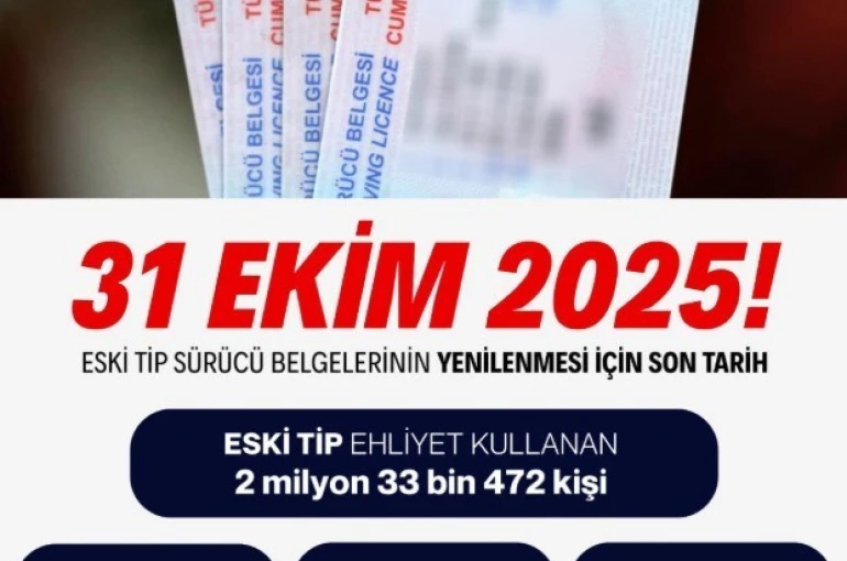 Bakan Yerlikaya: "Süre uzatılmayacak, eski tip sürücü belgelerinin yenilenmesi için son tarih 31 Ekim" 
