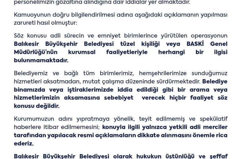 Balıkesir’de imar yolsuzluğu iddiası: 4 gözaltı