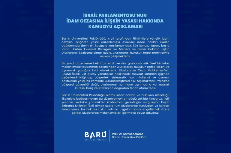 BARÜ’den, İsrail’e yasal düzenleme tepkisi 